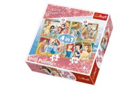 Trefl 4 in 1 Puzzle Disney Princess - Happy Day of Princesses - Clearance Sale