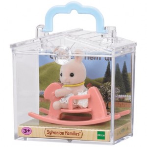 Sylvanian Families Baby Carry Case - Rabbit on Rocking Horse - Clearance Sale