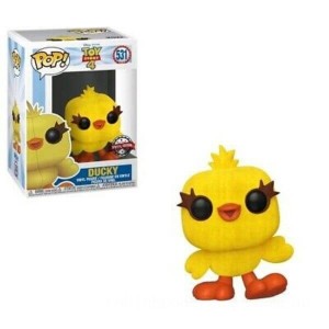 Toy Story 4 Ducky Flocked EXC Funko Pop! Vinyl - Clearance Sale