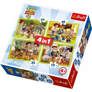 Trefl - 4 in 1 Disney Pixar Toy Story 4 Puzzle Set - Clearance Sale