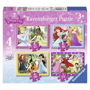 Ravensburger Disney Princess 4 In a Box Puzzles - Clearance Sale