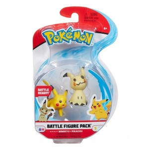 Pokémon Mimikyu &amp; Pikachu Battle Figures - Clearance Sale