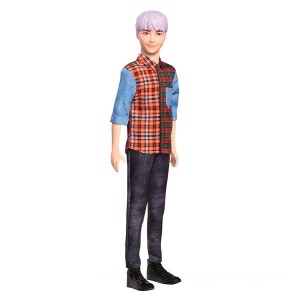 Ken Fashionistas Doll 154 Purple Hair - Clearance Sale