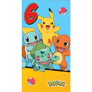 Pokemon Birthday Card Age 6 - Clearance Sale