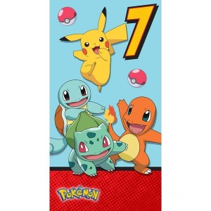 Pokémon Age 7 Birthday Card - Clearance Sale