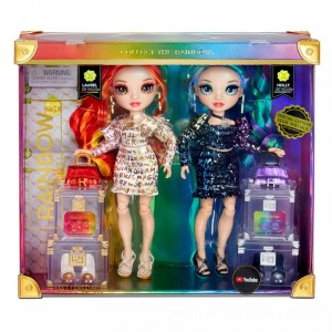 Rainbow High Twins 2-Pack doll set Laurel &amp; Holly De'vious - Clearance Sale