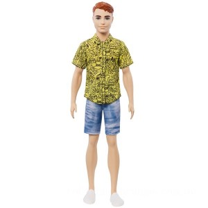 Ken Fashionista Doll 139 Red Hair - Clearance Sale