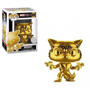 Marvel MS10 Rocket Raccoon Gold Chrome EXC Funko Pop! Vinyl (VIP ONLY) - Clearance Sale