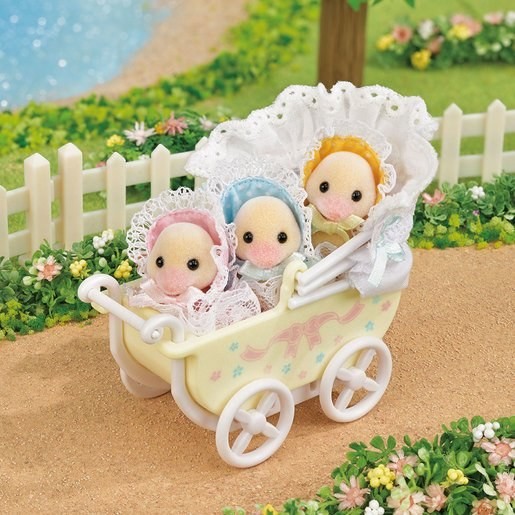 Sylvanian Familes Darling Ducklings Baby Carriage - Clearance Sale