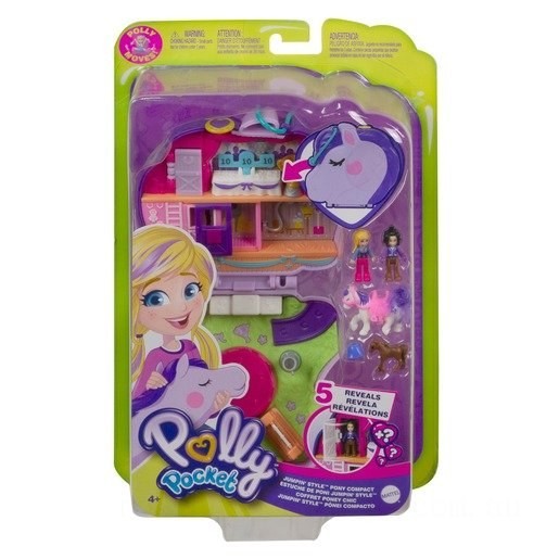Polly Pocket Playset ‘Jumpin’ Style Pony’ Compact - on Sale