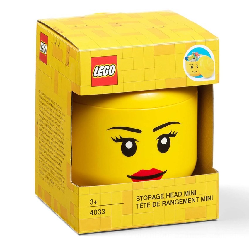 LEGO Storage Mini Head - Girl - Clearance Sale