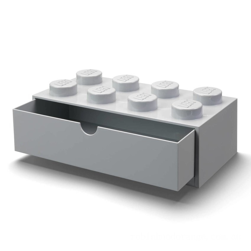 LEGO Storage Desk Drawer 8 - Grey - Clearance Sale
