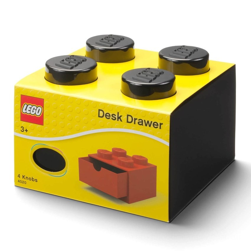 LEGO Storage Desk Drawer 4 - Black - Clearance Sale