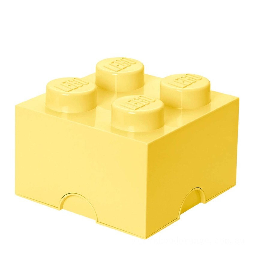 LEGO Storage Brick 4 - Cool Yellow - Clearance Sale