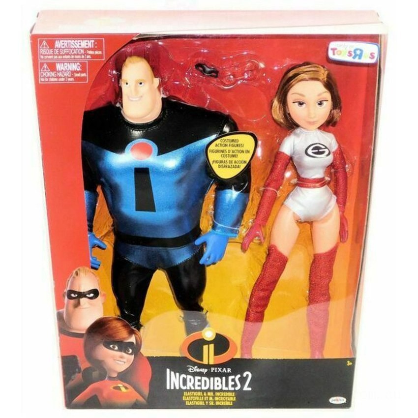 Disney Pixar Incredibles 2 Figures - Elastgirl &amp; Mr.Incredible - Clearance Sale