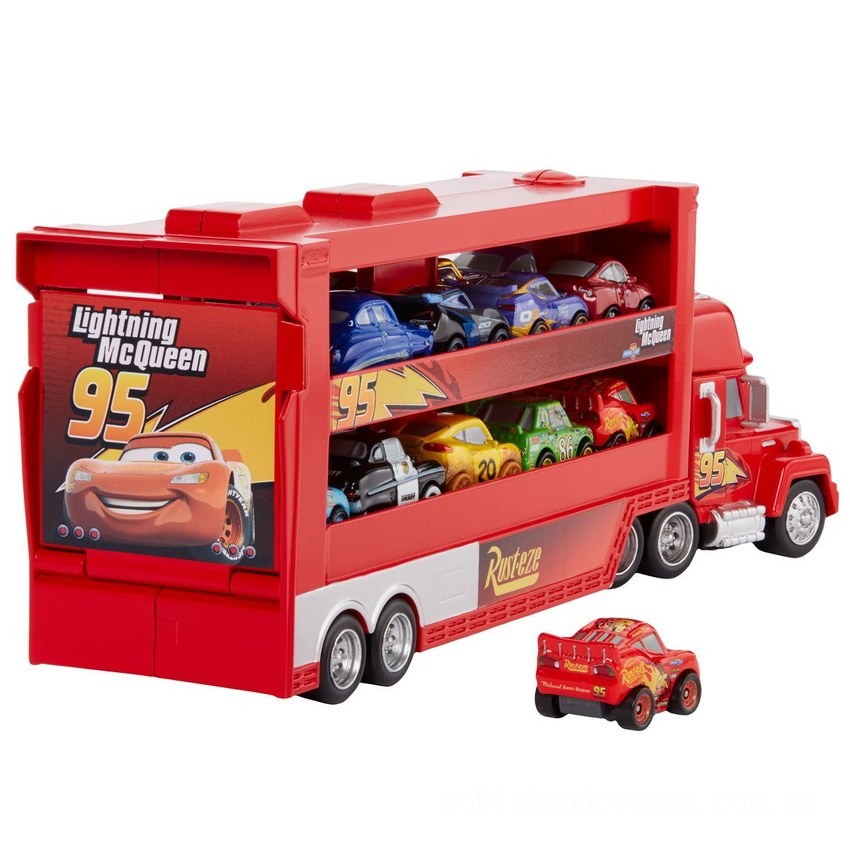 Disney Pixar Cars Mack Mini Racers Hauler Truck - Clearance Sale