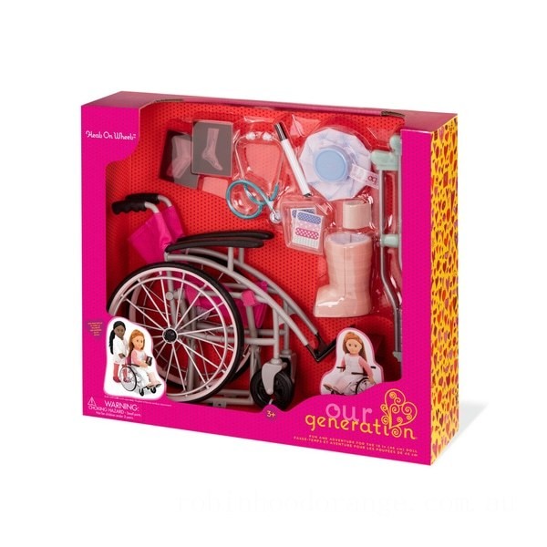 Our Generation Care Set with Foldable Wheelchair - Clearance Sale