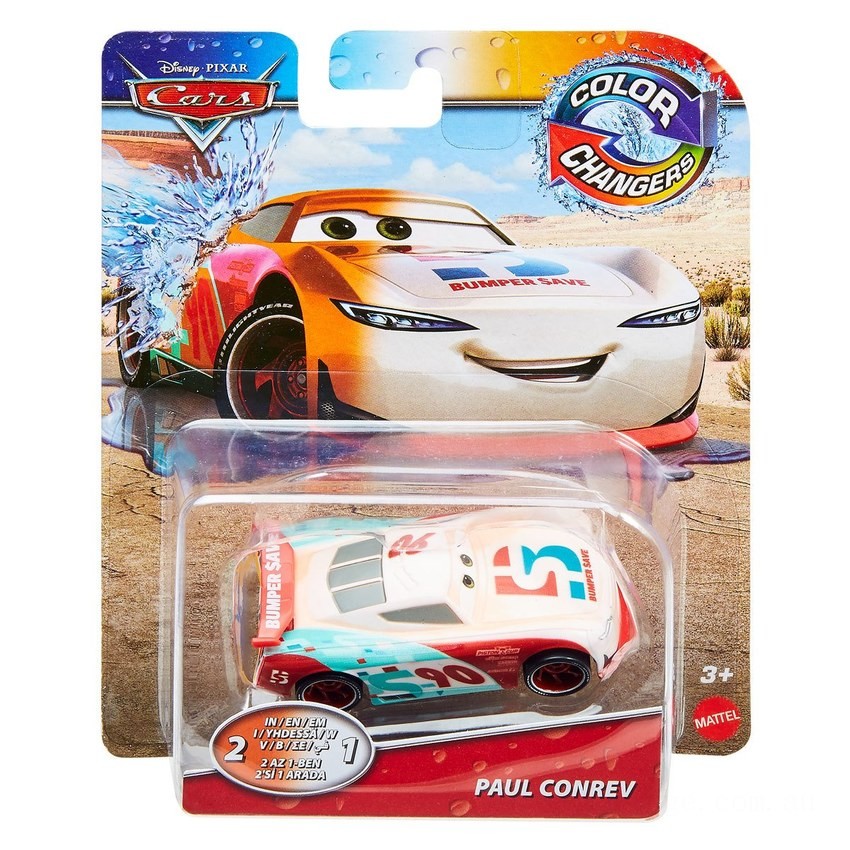 Disney Pixar Cars Colouring Changing Car - Paul Conrev - Clearance Sale