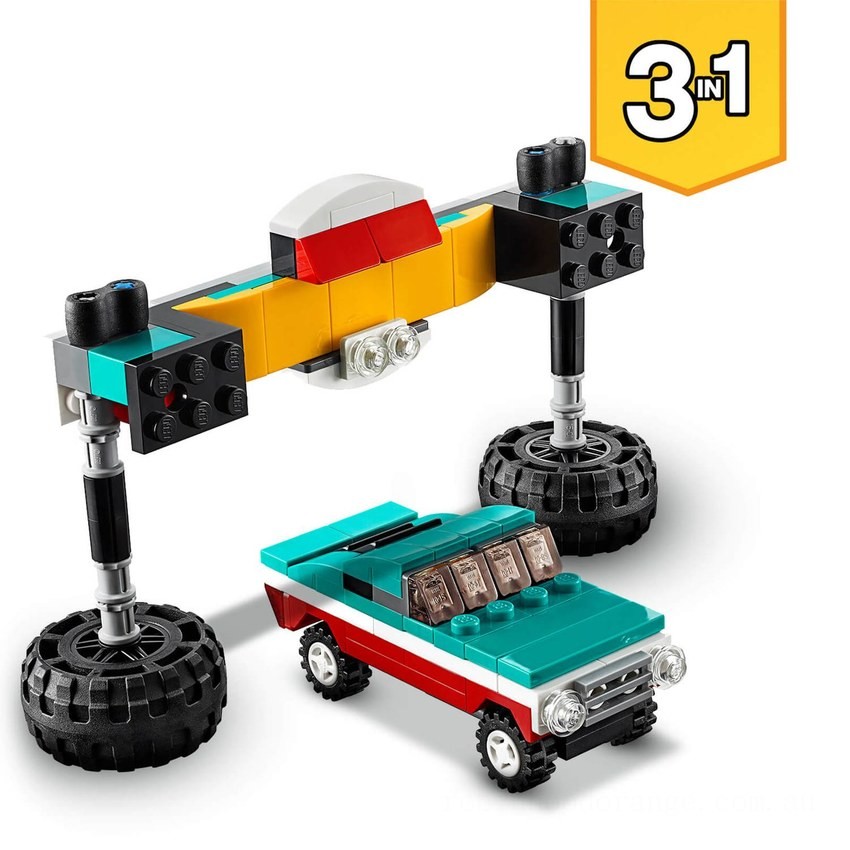 LEGO Creator: 3in1 Monster Truck Demolition Car Toy (31101) - Clearance Sale