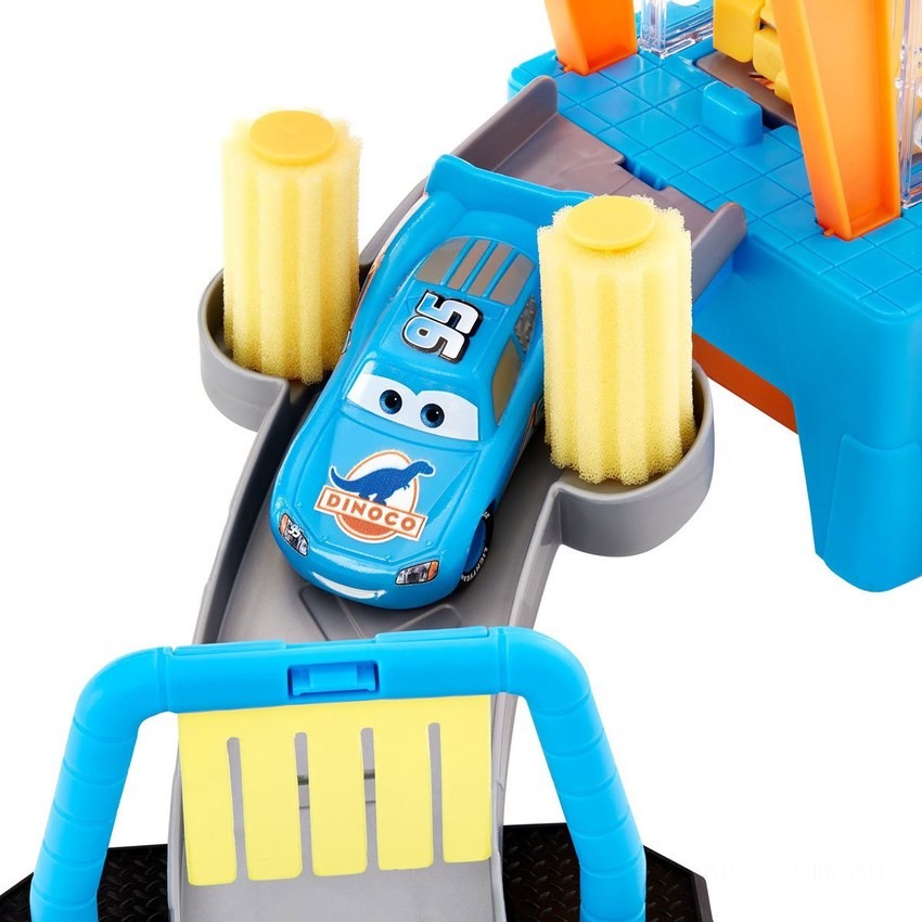 Disney Pixar Cars: Dinoco Colour Change Car Wash Playset - Clearance Sale