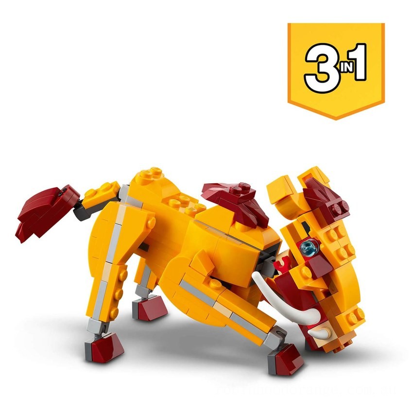 LEGO Creator: 3 in 1 Wild Lion Building Set (31112) - Clearance Sale