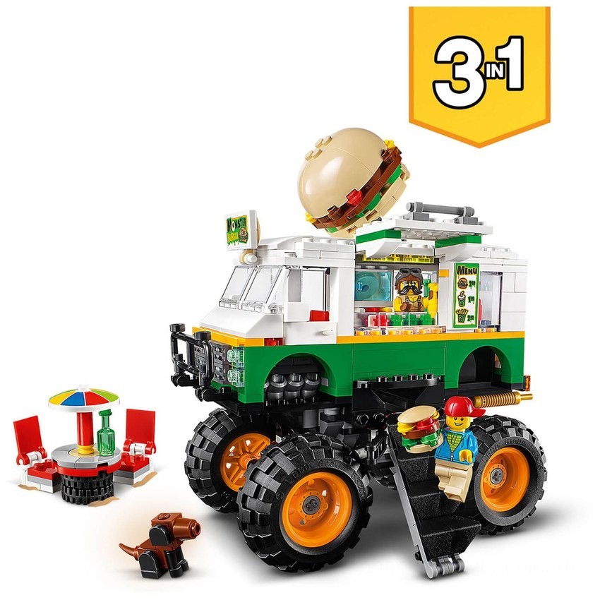 LEGO Creator: 3in1 Monster Burger Truck Building Set (31104) - Clearance Sale