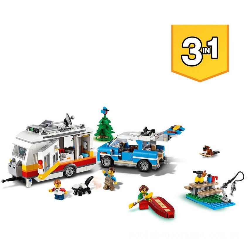 LEGO Creator: 3in1 Caravan Family Holiday Car Toy (31108) - Clearance Sale
