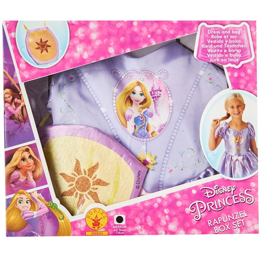 Disney Princess Rapunzel Fancy Dress Costume Box Set - Clearance Sale