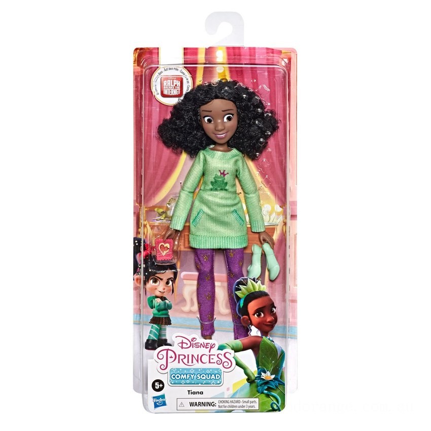 Disney Princess Comfy Squad Doll - Tiana - Clearance Sale