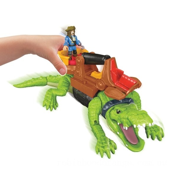 Imaginext Pirates Walking Croc and Pirate Hook Kid's Toy on Sale