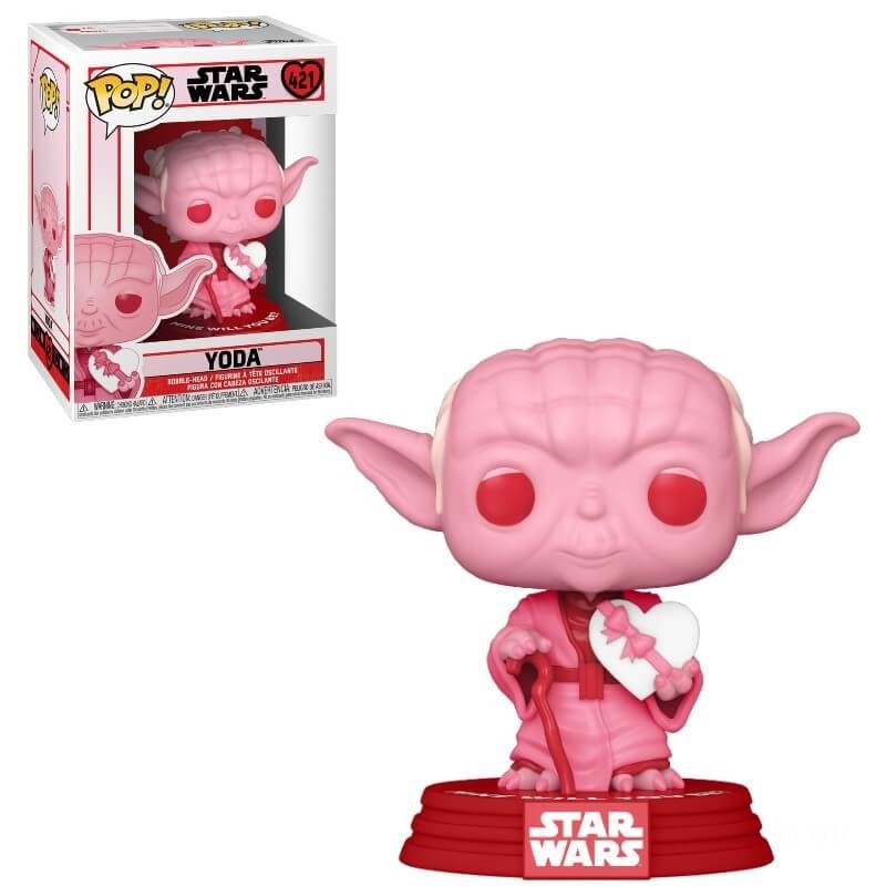 Star Wars Valentines Yoda with Heart Funko Pop! Vinyl - Clearance Sale