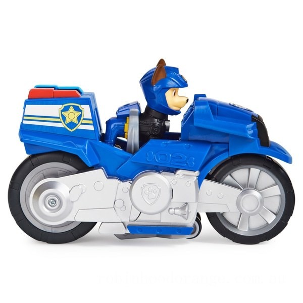 PAW Patrol Moto Pups Chase’s Deluxe Pull Back Motorcycle Vehicle on Sale