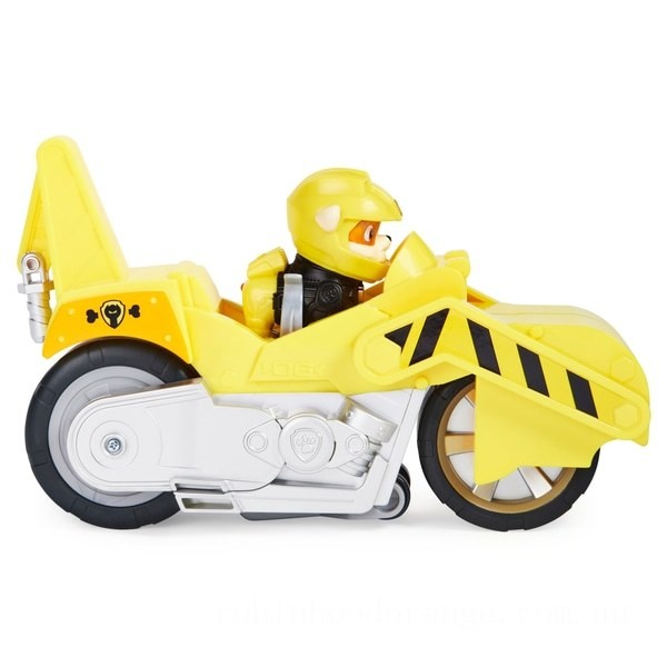 PAW Patrol Moto Pups Rubble’s Deluxe Pull Back Motorcycle Vehicle on Sale
