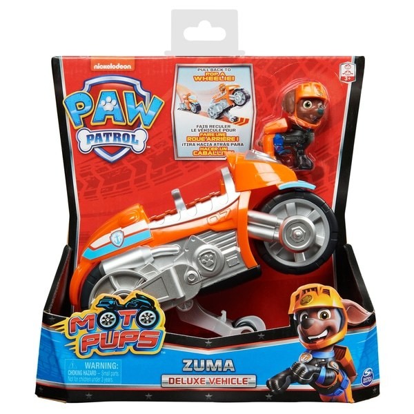 PAW Patrol Moto Pups Zuma’s Deluxe Pull Back Motorcycle Vehicle on Sale