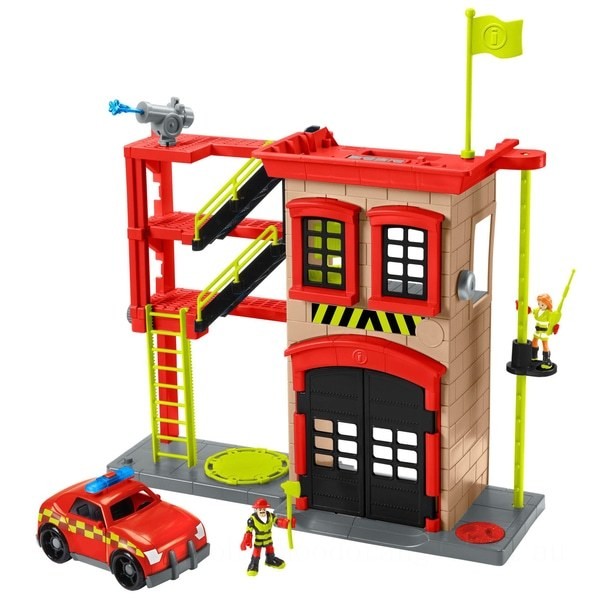 Imaginext Rescue City Fire Station Playset and Vehicle Set on Sale