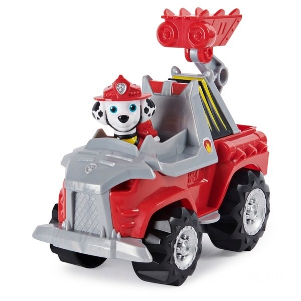PAW Patrol Dino Rescue Marshall’s Deluxe Rev Up Vehicle with Mystery Dinosaur Figure on Sale