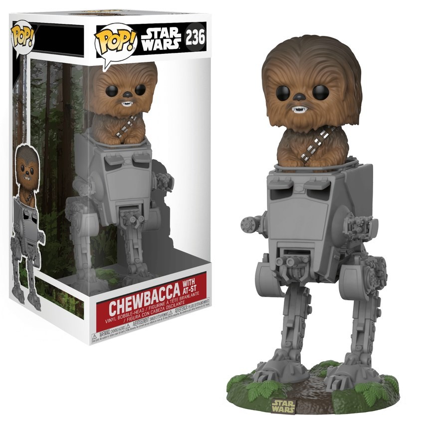 Star Wars Chewbacca in AT-ST Pop Deluxe Vinyl Figure - Clearance Sale