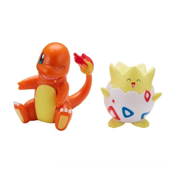 Pokemon Charmander &amp; Togepi Battle Figures - Clearance Sale