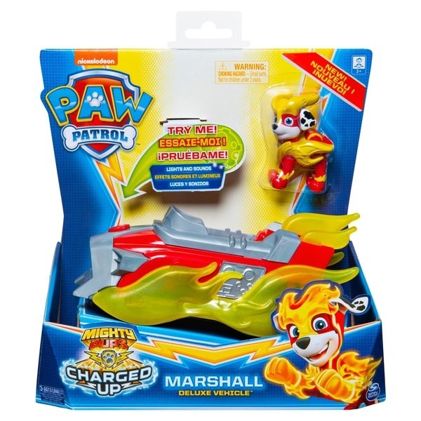 PAW Patrol Charged Up Vehicle - Marshall on Sale