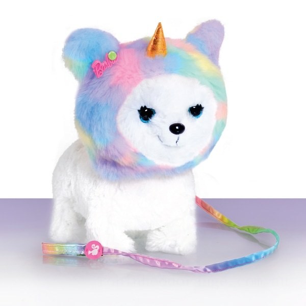 Barbie Walking Puppy with removable Unicorn Hood - Clearance Sale