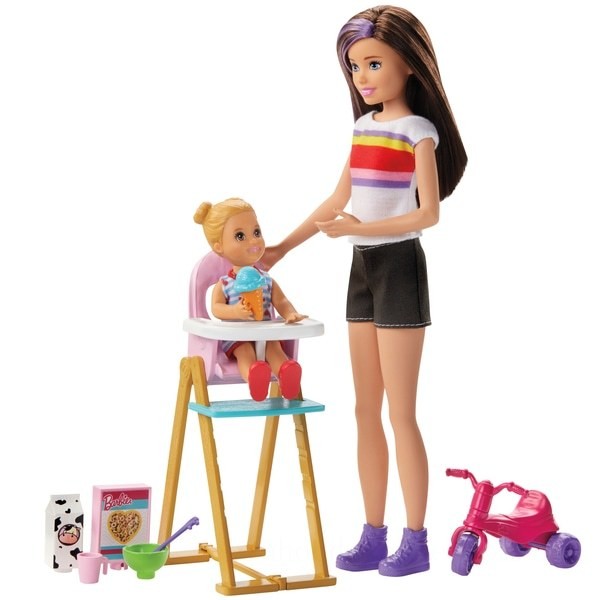 Barbie Skipper Babysitters Inc Feeding Playset - Clearance Sale