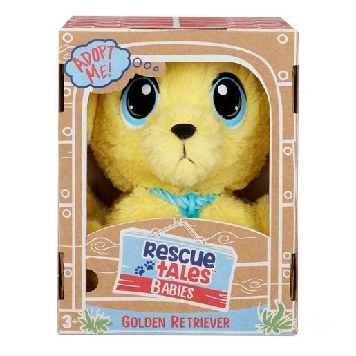 Little Tikes Rescue Tales Babies Soft Toy - Golden Retriever on Sale