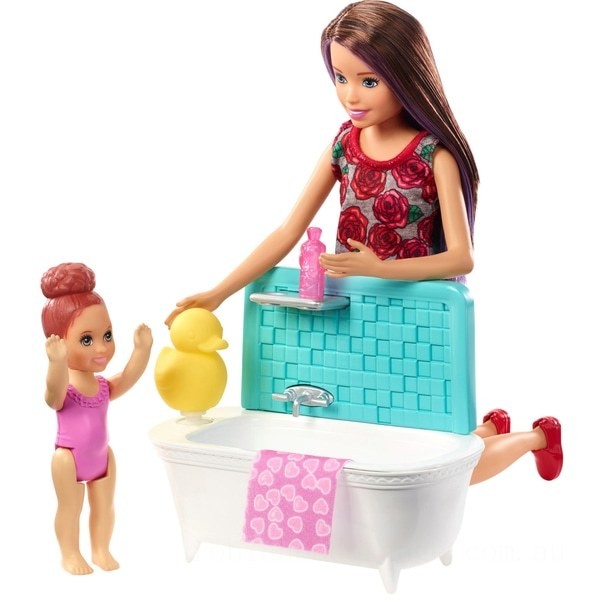Barbie Skipper Babysitters Bathtime Playset - Clearance Sale