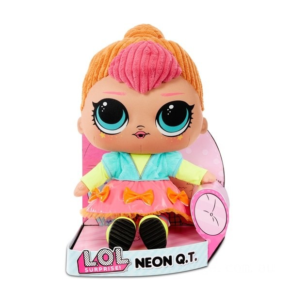 L.O.L. Surprise! Neon Q.T. - Huggable, Soft Plush Doll - Clearance Sale