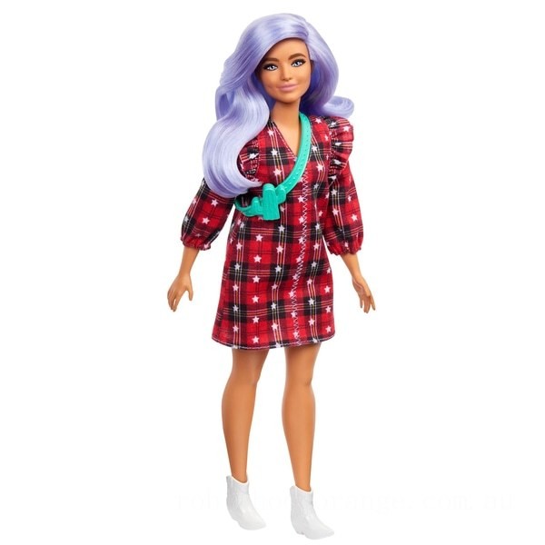 Barbie Fashionista Doll 157 Red Checkered Dress - Clearance Sale