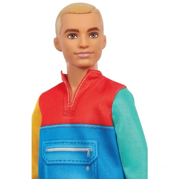 Ken Fashionista Doll 163 Colour Block Hoodie - Clearance Sale