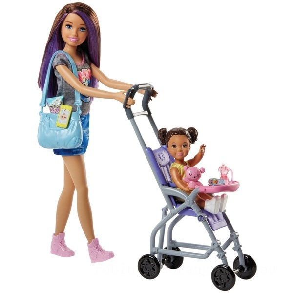 Barbie Skipper Babysitters Inc Stroller Playset - Clearance Sale