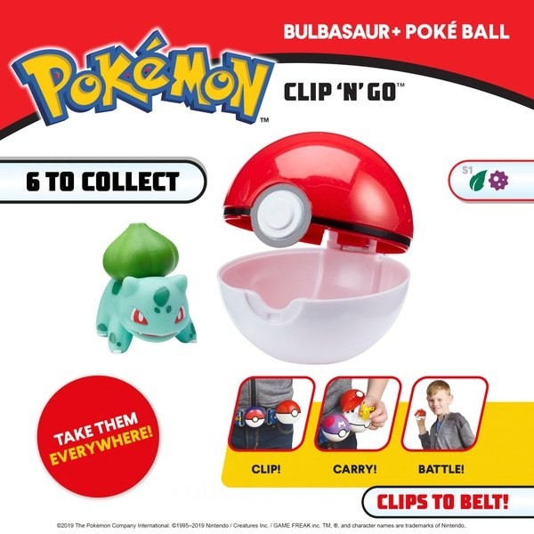 Pokémon Bulbasaur Clip ‘N’ Go Pokéball Bulbasaur - Clearance Sale