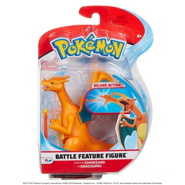 Pokémon Charizard 11cm Battle Feature Figure - Clearance Sale