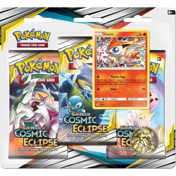Pokémon Trading Card Game: Sun &amp; Moon 12 Cosmic Eclipse Triple Blister Pack Assortment - Clearance Sale